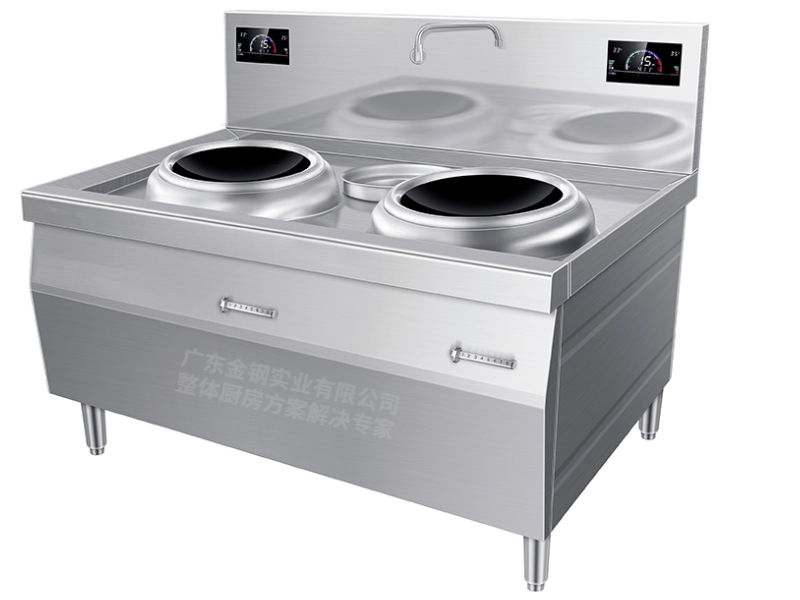 電磁雙頭單尾小炒爐JG